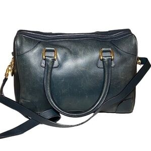 GUCCI Leather Shoulder Duffel Bag